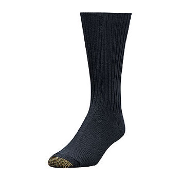 Gold Toe Casual Aquafx Fluffies 3 Pair Crew Socks Mens black - Picture 1 of 10